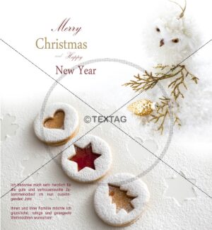 E-Card - Süße Weihnachtsgrüße - Kekse Weihnachstsbäckerei (0115)