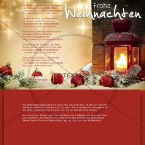 E-Card - Nostalgie pur. Weihnachtsgrüße mit roter Laterne und Kerze (0117)