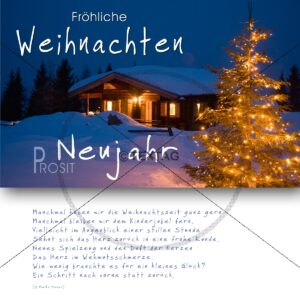 E-Card - Weihnachtsgrüße aus den Bergen "romantische Winterlandschaft" (0120)