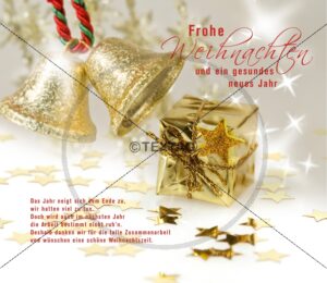edle Weihnachts-E-Card in Gold mit Spruch, ohne Werbung (0146)