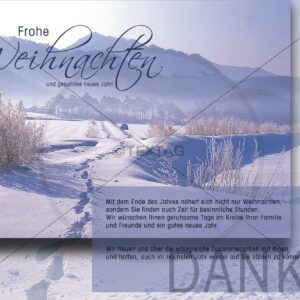 geschäftliche Weihnachts-E-Card mit Spruch ohne Werbung "Winterlandschaft" (172)