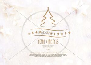 Edle, geschäftliche Weihnachts eCard in Weiß und Gold mit Spruch (192)