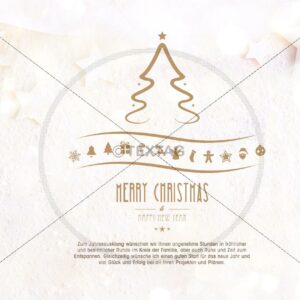 Edle, geschäftliche Weihnachts eCard in Weiß und Gold mit Spruch (192)