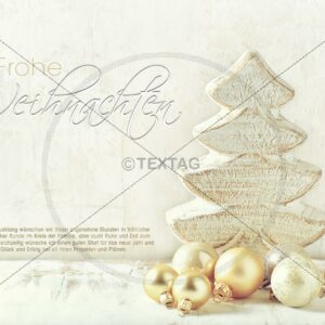 geschäftliche Weihnachts eCard, edel und elegant in weiß und gold (199)