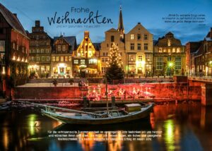 romantische Weihnachts E-Card vom Hafen in Lüneburg, ohne Werbung (309)