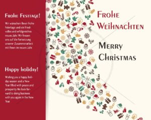 extravagante geschäftliche Weihnachts eCard, Spruch auf englisch & deutsch (371)