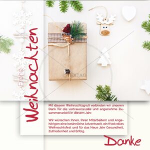 elektronische Weihnachtskarte für Geschäftspartner & Kunden.