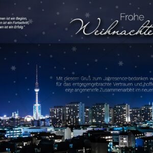 stylische, geschäftliche Weihnachts-E-Cards - Weihnachtsgrüße aus Berlin (0387)