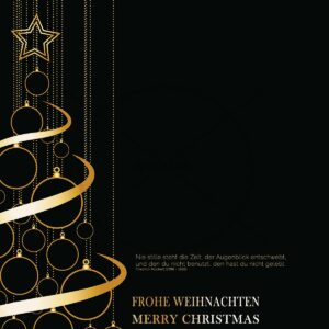 extravagante Weihnachts E-Card in Schwarz, geschäftlich, ohne Werbung (409)