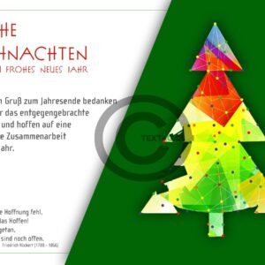abstrakte Weihnachts E-Card in Grün, geschäftlich, ohne Werbung (488)