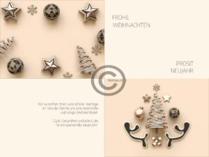 luxuriöse, geschäftliche Weihnachts-E-Card mit Spruch ohne Werbung in pastellfarben (0490)