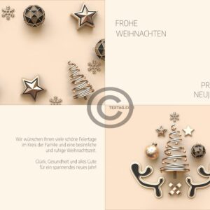 luxuriöse, geschäftliche Weihnachts-E-Card mit Spruch ohne Werbung in pastellfarben (0490)