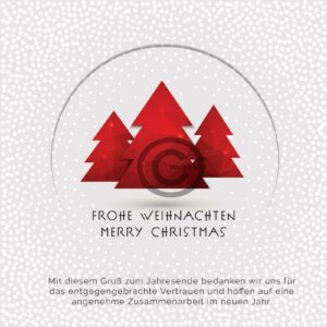 Edle geschäftliche Weihnachts eCard mit Spruch (497)