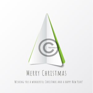 umweltfreundliche Weihnachts E-Card für Kunden in Weiß/Grün, Spruch englisch (520)