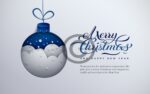 Weihnachts E-Card in Weiß / Blau, Spruch englisch (525)
