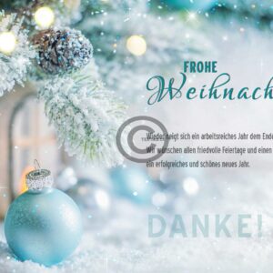 elegante geschäftliche Weihnachtskarte in Türkis • Weihnachts E-Card (526)