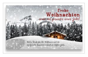 nostalgische Weihnachtskarte E-Card aus den Bergen, mit Spruch (531)