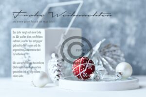 umweltfreundliche, geschäftliche Weihnachts E-Card in Silber, mit Spruch, ohne Werbung (538)
