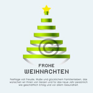 geschäftliche Weihnachts E-Card in Grün, ohne Werbung, mit Spruch (558)