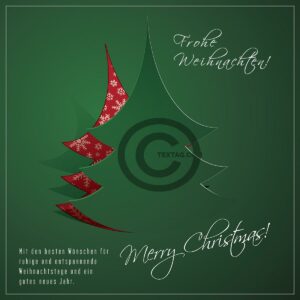 umweltfreundliche, edle Weihnachts E-Card in Grün, mit Spruch, ohne Werbung (562)
