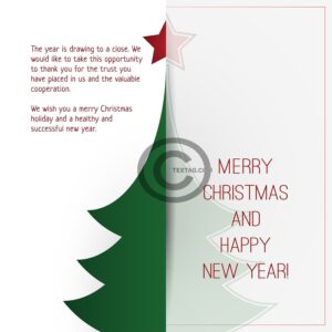 umweltfreundliche, geschäftliche Weihnachts E-Card in Grün, mit Spruch in EN, ohne Werbung (563)