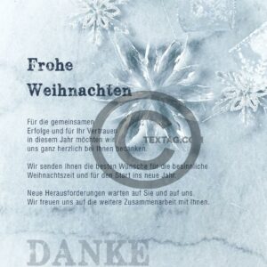 umweltfreundliche, Weihnachts E-Card in Pastellblau mit Spruch, ohne Werbung (569)