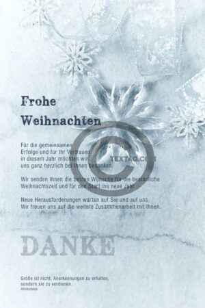 umweltfreundliche, Weihnachts E-Card in Pastellblau mit Spruch, ohne Werbung (569)
