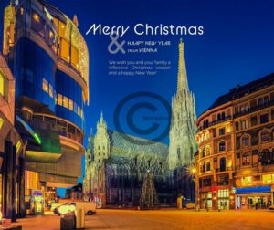 umweltfreundliche Weihnachts E-Card "Stephansdom Wien / Vienna", ohne Werbung, Spruch DE (592)