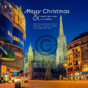 umweltfreundliche Weihnachts E-Card "Stephansdom Wien / Vienna", ohne Werbung, Spruch DE (592)
