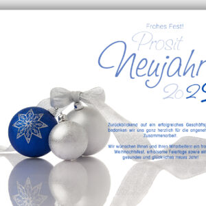 elegante Weihnachtskarte mit Weihnachtsbaumkugeln - geschäftliche e Card (239)