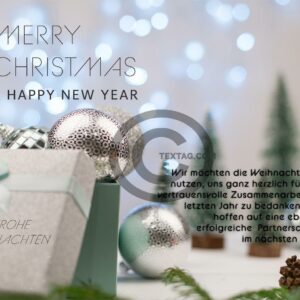 edle Weihnachts E-Card für Kunden mit Spruch (607)