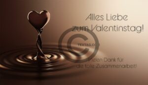 Valentinstag E-Card mit Schokolade-Herz und Spruch (00488)