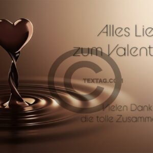 Valentinstag E-Card mit Schokolade-Herz und Spruch (00488)