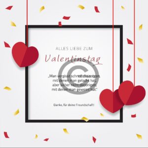 Valentinstag E-Card mit besinnlichen Spruch, ohne Werbung (00494)