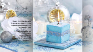 Frohe Festtage, geschäftliche Weihnachtskarte mit Spruch, ohne Werbung (0677)