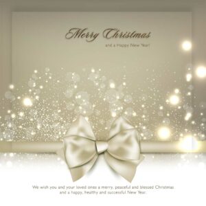 Weihnachts E-Card für Kunden in Gold und Weiß
