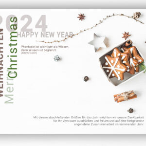 nostalgische Weihnachts- & Slivester eCard für Firmen mit Spruch, ohne Werbung (296)