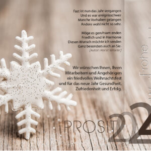 edle Weihnachtskarte mit Stern - WeihnachtseCard für Firmen (0353)