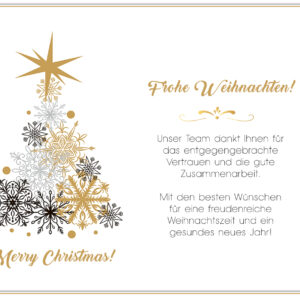 elegante Weihnachts eCard für Kunden in Weiß/Gold mit Spruch, ohne Werbung (708)