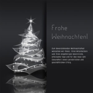 edle Weihnachts eCard für Kunden mit Spruch in Grau/Weiß, ohne Werbung (710)