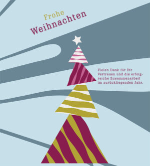abstrakte Weihnachtskarte für Kunden, eCard mit Spruch in DE, ohne Werbung (720)