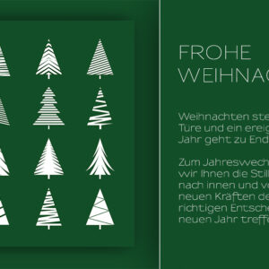 umweltfreundliche, geschäftliche Weihnachts E-Card mit Spruch in Grün, ohne Werbung (751)