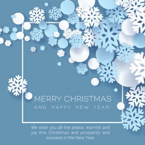 abstrakte Weihnachts E-Card in Hellblau und Weiß, ohne Werbung, Spruch EN (759)