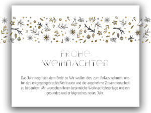 umweltfreundlíche Weihnachts E-Card in schwarz und weiß, mit Spruch, ohne Werbung (761)