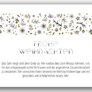 umweltfreundlíche Weihnachts E-Card in schwarz und weiß, mit Spruch, ohne Werbung (761)