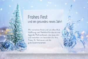 edle Weihnachts E-Card für Kunden, Frohes Fest mit Spruch, ohne Werbung (770)