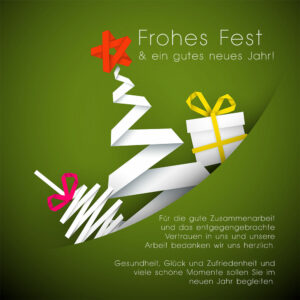 umweltfreundliche, geschäftliche Weihnachts E-Card mit Spruch, "Frohes Fest", ohne Werbung (772)