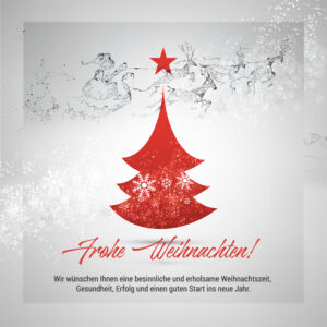 abstrakte, geschäftliche Weihnachts E-Card in Rot, Weiß und Grau, ohne Werbung (781)