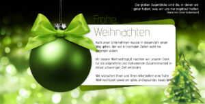 umweltfreundliche, Weihnachts E-Card für Kunden mit Spruch in Grün/Weiß, ohne Werbung (786)