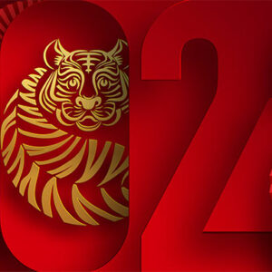 chinesische Neujahrs-E-Cards, Jahr des Tigers, geschäftlich, ohne Werbung (811)